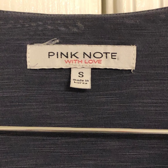 Pink Note Draped Tee - Picture 3 of 3